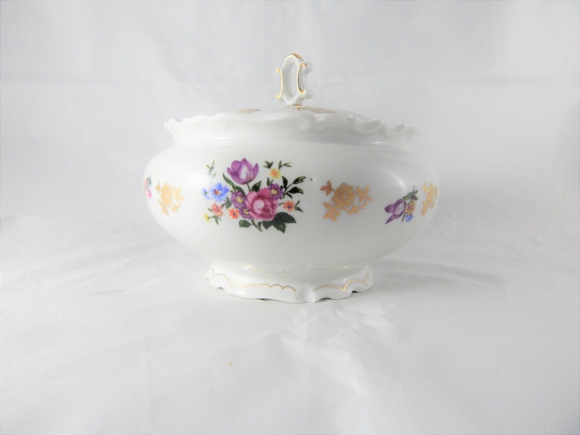 Rosenthal Fine Bone China Trinket Bowl With Lid Etsy