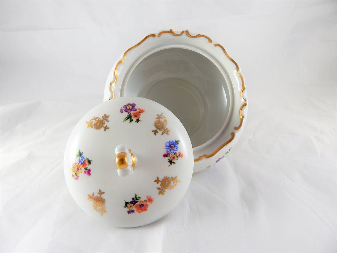 Rosenthal Fine Bone China Trinket Bowl With Lid Etsy