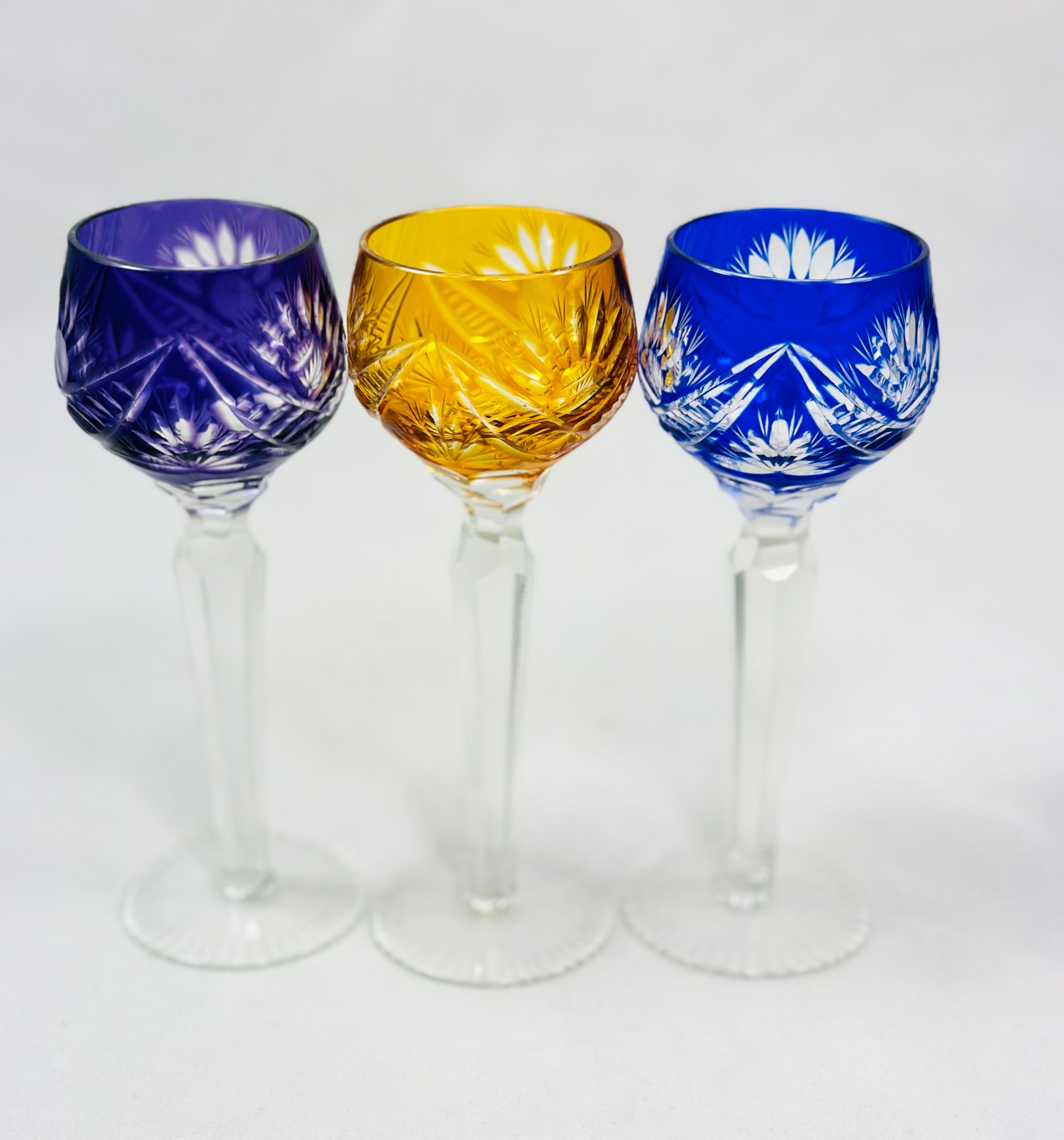 Ajka Crystal ハンガリー製 クリスタルワイングラス 5客 Hungarian Ajka Glass - Etsy