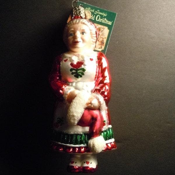 Merck Mrs. Claus Glass Ornament