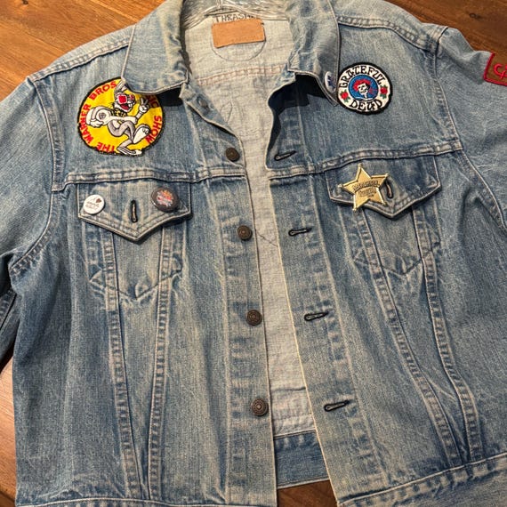 Ed Thrasher Rock Music Jacket Warner Bros Vintage Patches WB Grateful Dead Allman Brothers Jethro Tull