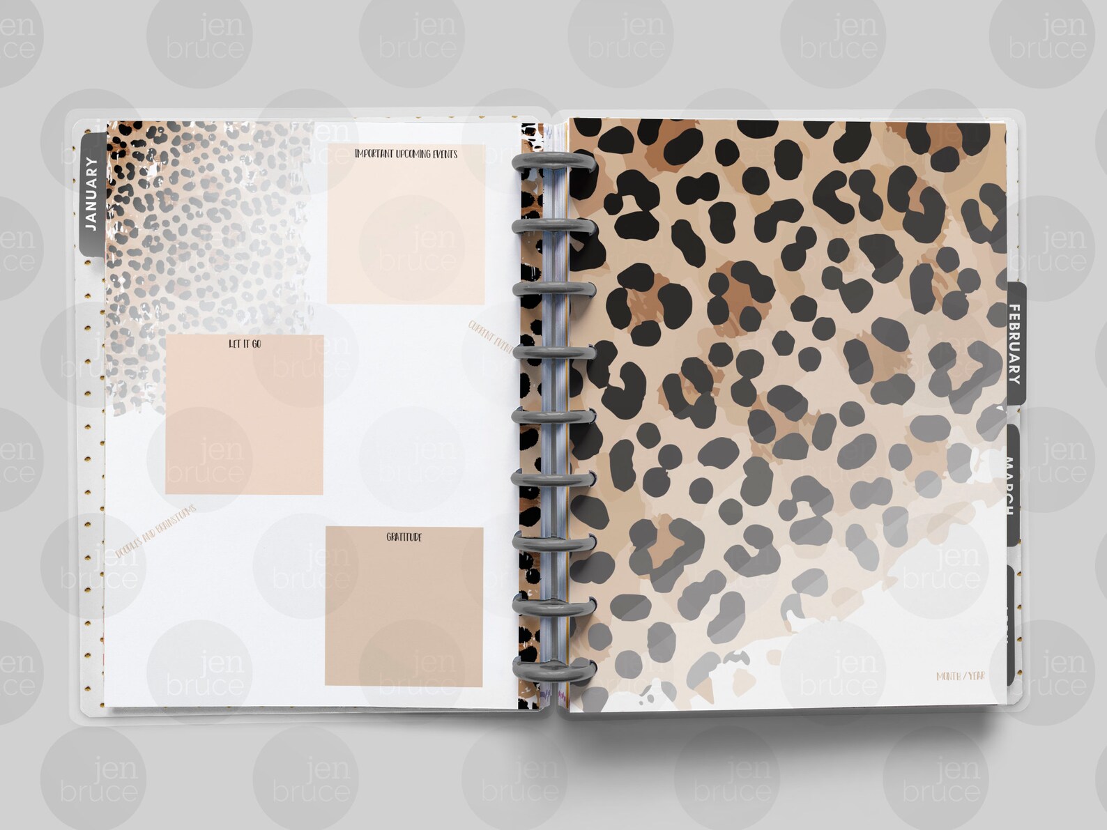 Leopard Print Planner Happy Planner Classic Insert Animal Etsy