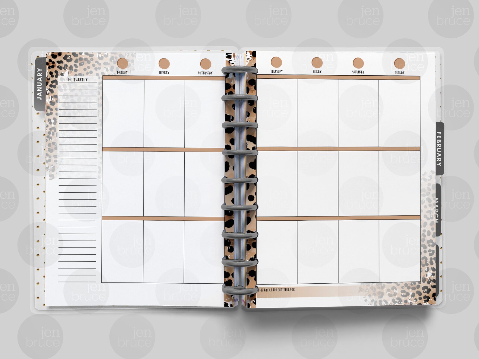 Leopard Print Planner Happy Planner Classic Insert Animal Etsy