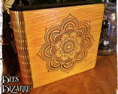 Oak Photo Storage Box - Mandala