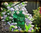 Gin Bottle Earrings - Steampunk