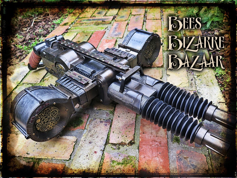 Steampunk Nerf Gun Machine Gun Rhino Fire Cosplay image 2