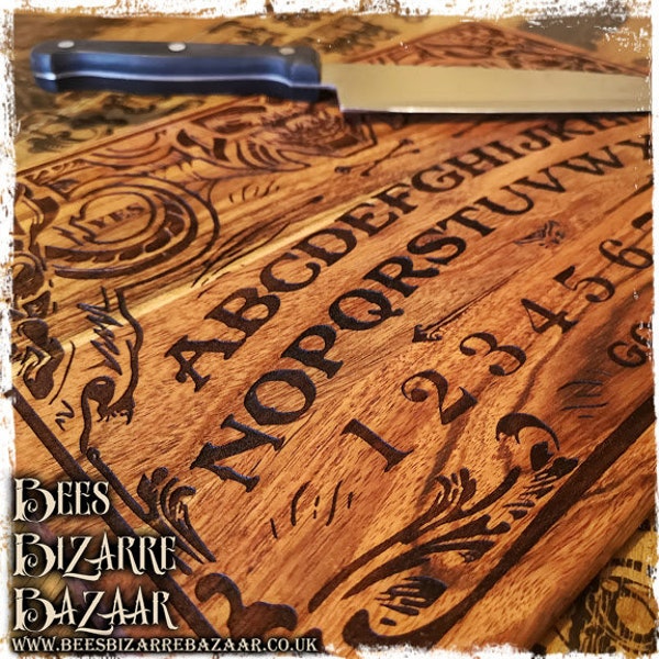 Cheesy Ouija Board - Wooden Cheese Cutting Board - Acacia