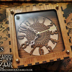 Alice in Wonderland Clock Steampunk Laser Cut image 2