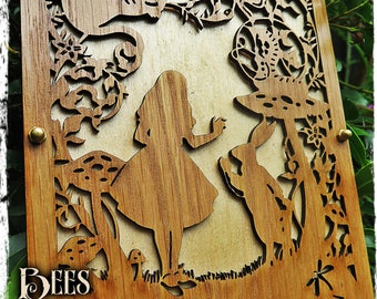 Alice in wonderland - wooden wall art