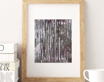 Original Abstract Painting, Small Modern Art, Rain Painting, Stripes, Muted Earthy Colours, Paper Art, Australian Artist