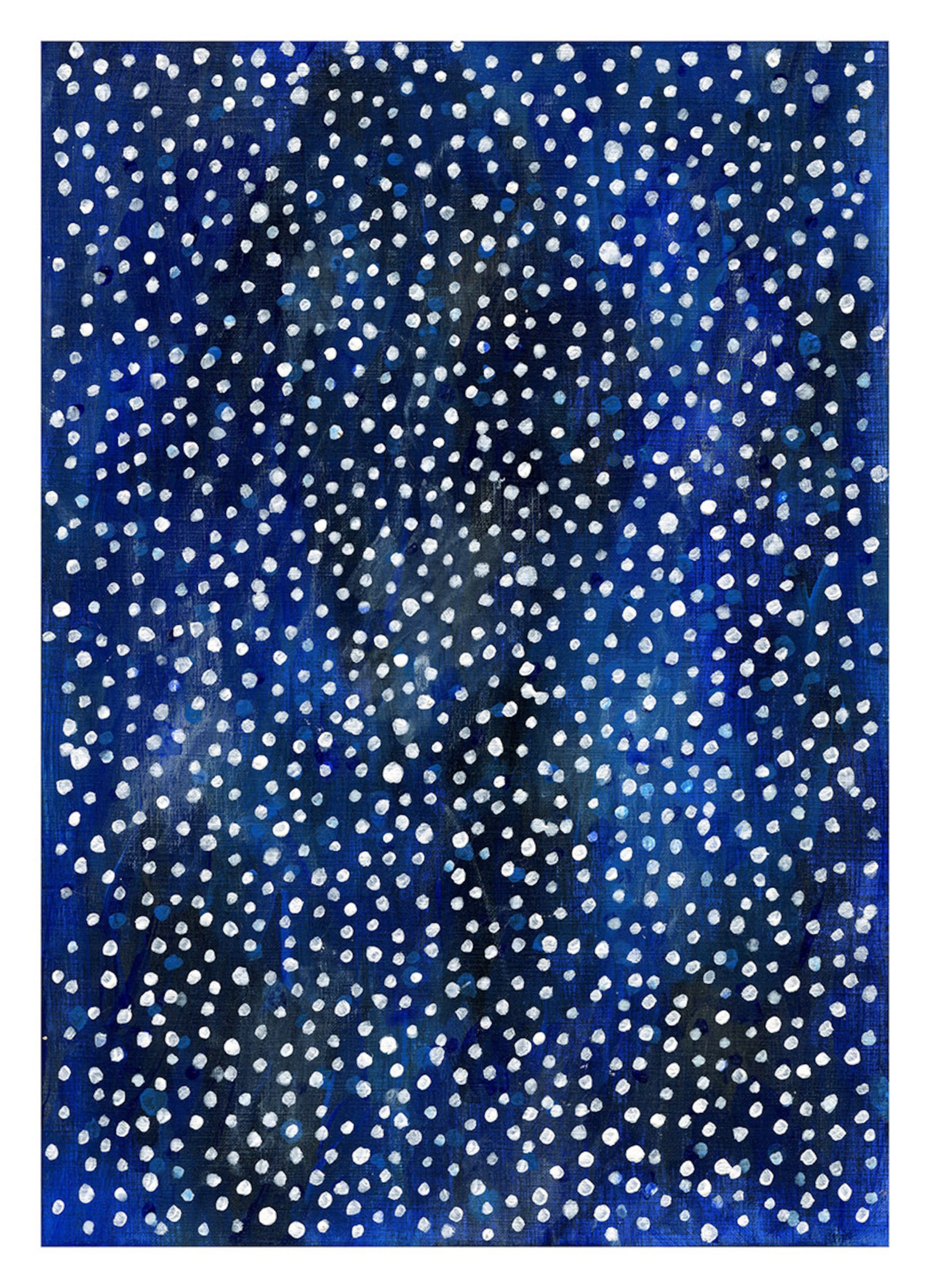 Original Abstract Painting Blue Cosmic Art Dotty Galaxy - Etsy