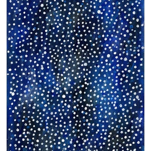 Original Abstract Painting, Blue Cosmic Art, Dotty Galaxy Stars, Celestial Painting, A4 Paper, Nursery Art, Australian Artist image 2