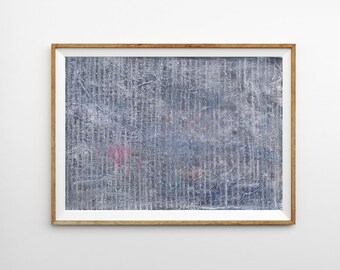 Original Abstract Grey Painting on A3 Canvas Paper, Minimalist Gray Stripes and Textured Lines, Australian