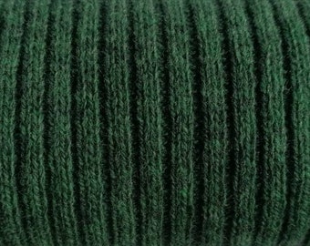 NEW - Darkest Emerald, Deep Irish Green,handmade lambswool knitted rib scarf - an English classic, perfect for country walks and dog walking