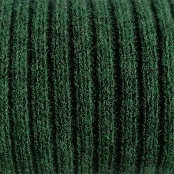 NEW - Darkest Emerald, Deep Irish Green,handmade lambswool knitted rib scarf - an English classic, perfect for country walks and dog walking