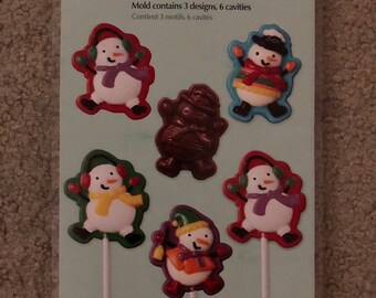 Wilton - Shiver Me Snowman Lollipop Candy Mold - Christmas Lollipop Candy Mold ***Free Shippng***
