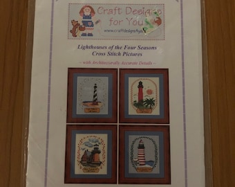 Craft Design for You - Lighthouse of the Four Seasons Charts - Counted Cross Stitch Charts in Pictures ***Free Shipping***