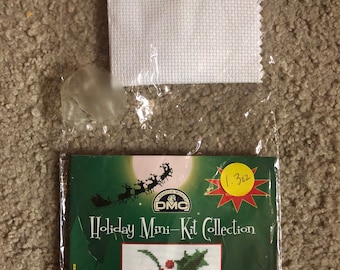 DMC - Holly - Holiday Mini-Kit Collection PLUS Bonus Design Included - Cross Stitch Kit ***Free Shipping***