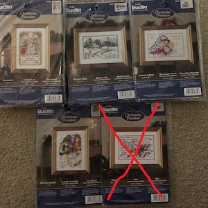 Bucilla - Choose Any Christmas Promises **Plus FREE any 9.99 Mini Ornament** - Counted Cross Stitch Kits ***Free Shipping***