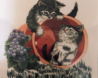 Janlynn Kit - Playful Kittens **Plus FREE any 9.99 Mini Ornament Kit**- Embroidery Stitch Kit NIP #187-0300 ***Free Shipping***
