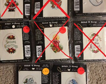 BOGO FREE any 9.99 Needle Magic - Mini Tree Ornament Gift Tag or Greeting Card - Stitch N Hang Counted Cross Stitch ***Free Shipping***