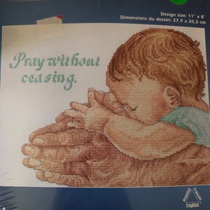 Janlynn Kit - Pray Without Ceasing **PLUS FREE any 9.99 Mini Ornament - Designs Nadel Gezählt Kreuzstich Kit #024-0030 **Kostenloser Versand**