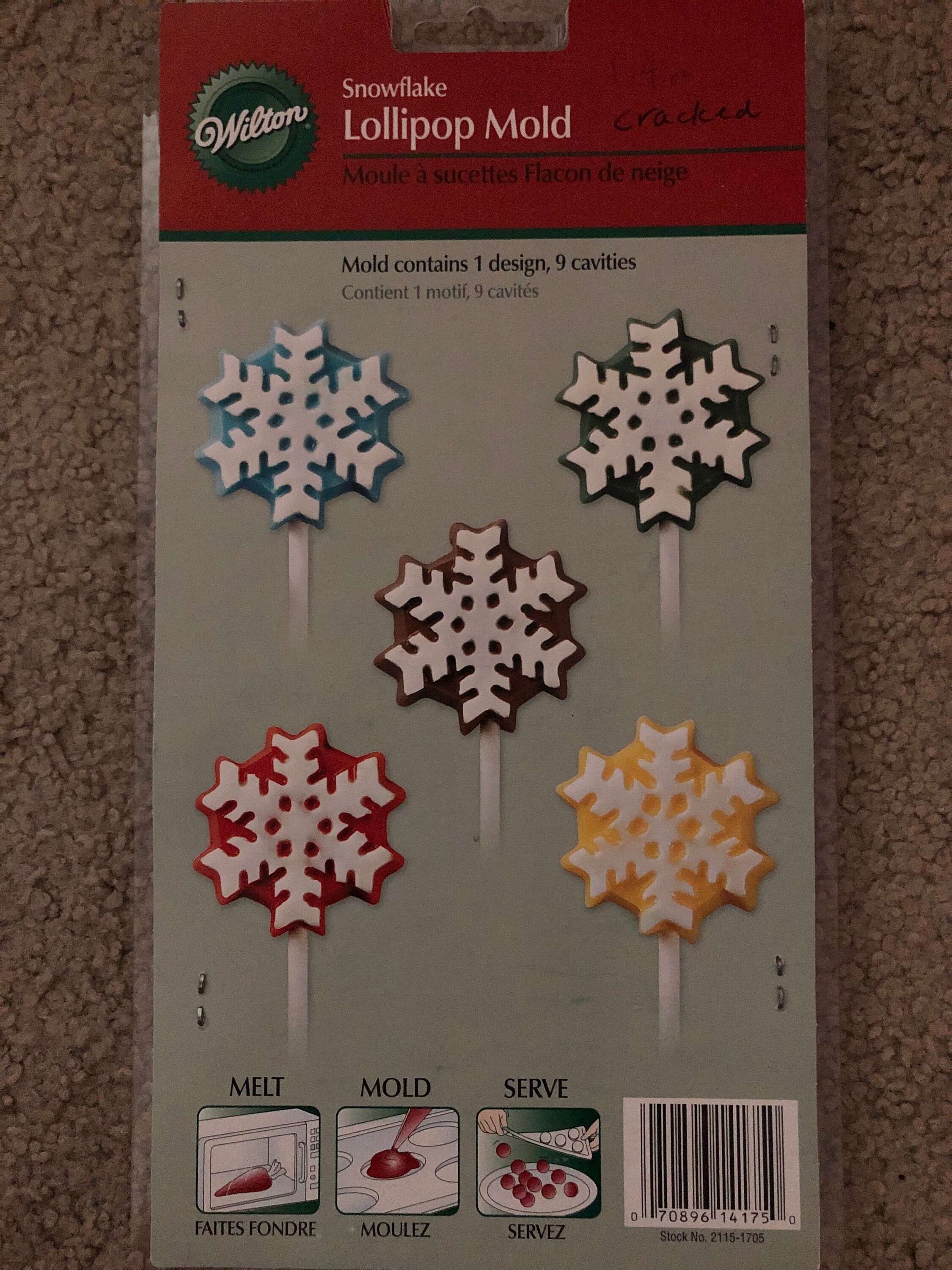 269 Snowflake Chocolate or Hard Candy Lollipop Mold - Molds N More