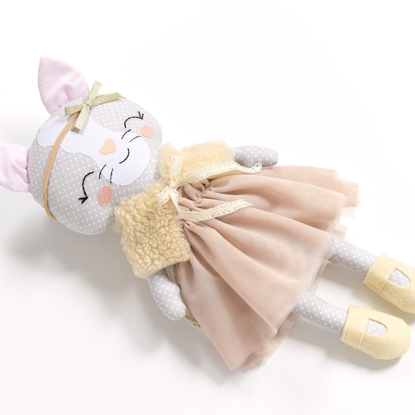 Stuffed Cat Doll Clothes for Dolls Cloth Doll Baby Shower Gift Rag Doll Toy Animal Doll Dress up Doll Kitty Plush Heirloom Doll Soft Doll