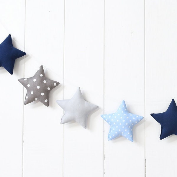 Star Garland Boy Nursery Decor Boys Bedroom Decor Nursery Decoration Kids Room Decor Boy Baby Shower Decorations Boy Room Decor Star Banner