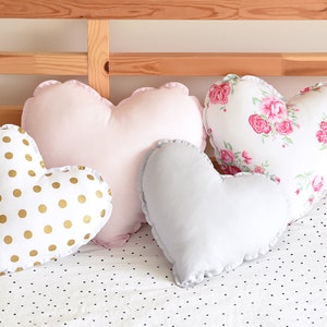 Heart Pillow Heart Cushion Heart Shaped Pillow Nursery Decor Kids Room Decor Teen Girl Room Decor Throw Pillows Kids Pillow Teen Girl Gift