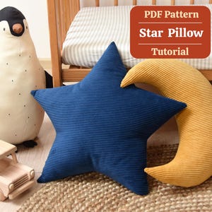 Padrão de travesseiro de estrela, Padrão de costura de travesseiro de estrela, Almofada de estrela, Padrão de costura fácil, Travesseiro em forma de estrela, Modelo de travesseiro infantil, Padrão em PDF