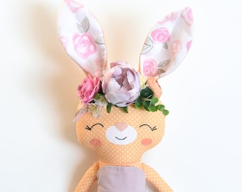 Easter Bunny Doll Easter Gift Bunny Toy Rabbit Doll Easter Gift for Kids Easter Gift for Girl Bunny Bespoke Doll Stuffed Animal Doll Ragdoll