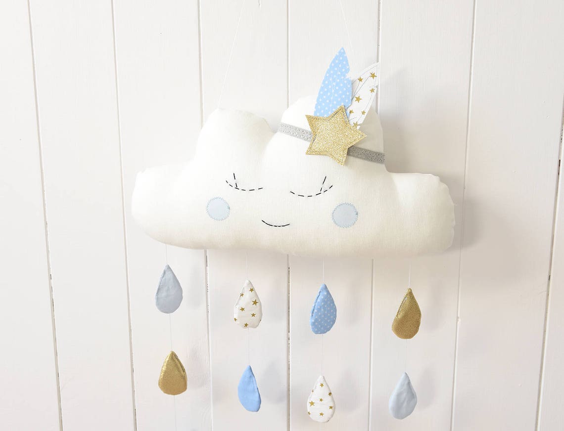 Cloud Mobile Cloud Baby Mobile Cloud Mobile Nursery Cloud Etsy