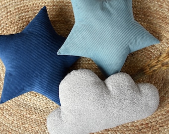 Grey Star Pillow, Sherpa Star, Star shaped pillow, Boucle Star Cushion, Teddy star Shaped Pillow, Bouclé cushion, Soft decorative pillow