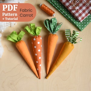 Stoff Karotten, PDF Karotte Schnittmuster, Karotte Schnittmuster, Play Food Karotte Vorlage, Gefüllte Karotte, Plüsch Nähanleitung, Stoff Veggie, Stoff Veggies