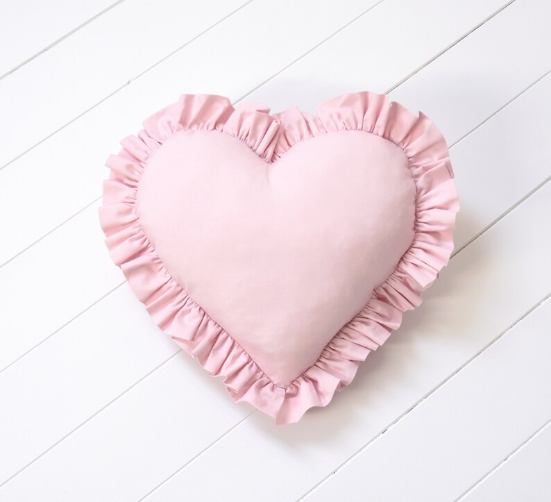 Heart Pillow Heart Cushion Heart Shaped Pillow Nursery Decor Etsy
