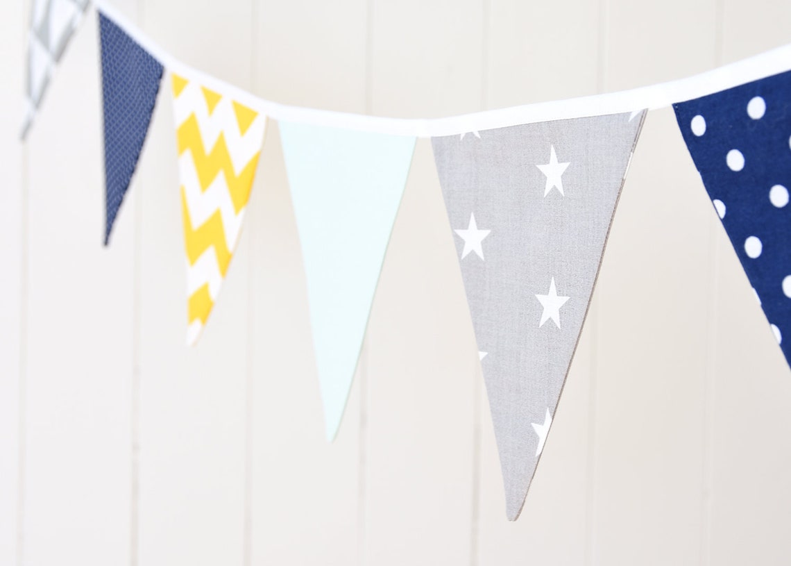 Bunting Banner Bunting Fabric Banner Flags Nursery Decor Etsy