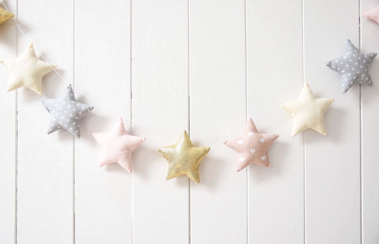 Étoiles Garland Nursery Star Gold Bunting Décor Decoration Kids Room Fille Decor Banner