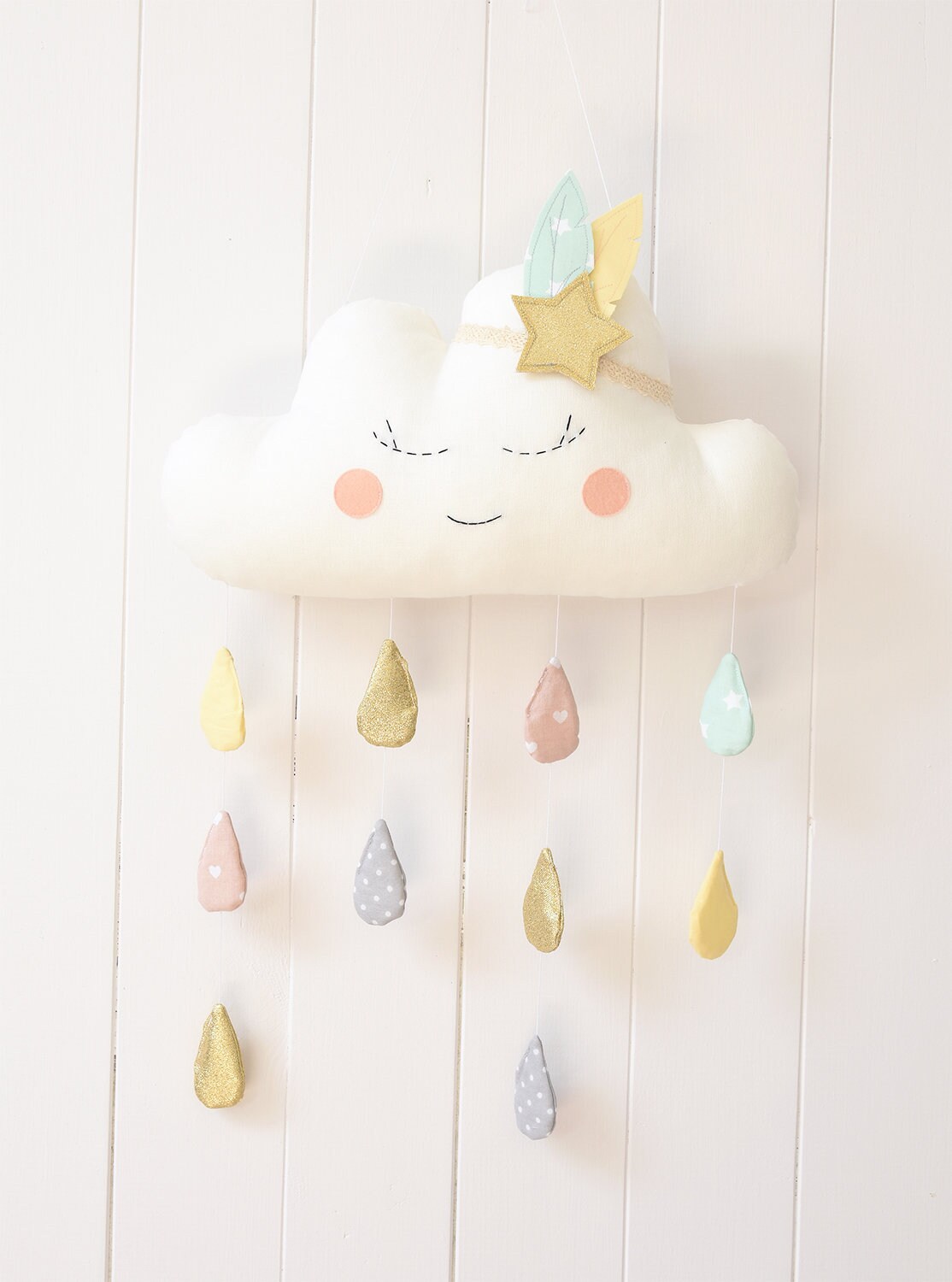Cloud Mobile Cloud Baby Mobile Cloud Mobile Nursery Cloud Etsy