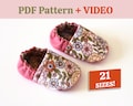 Baby and Toddler Shoes Sewing Pattern, Slippers Sewing Pattern, Newborn Pattern, Video Tutorial, PDF Instant Download, Easy Baby Pattern