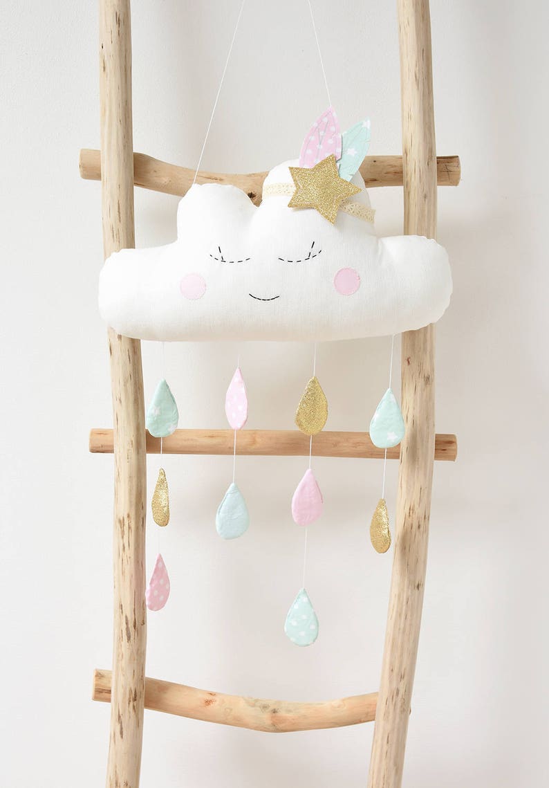 Cloud Mobile Cloud Baby Mobile Cloud Mobile Nursery Cloud Etsy