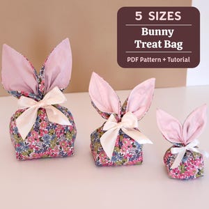 Hase Leckerli Tasche Schnittmuster, Ostern Leckerli Tasche Schnittmuster, Kinder Ostergeschenk, Kaninchen Favor Tasche, PDF Einfach Schnittmuster, Hase Korb Muster