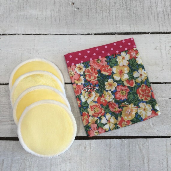 Reusable make up remover pads with Liberty of London fabric handmade travel or gift bag