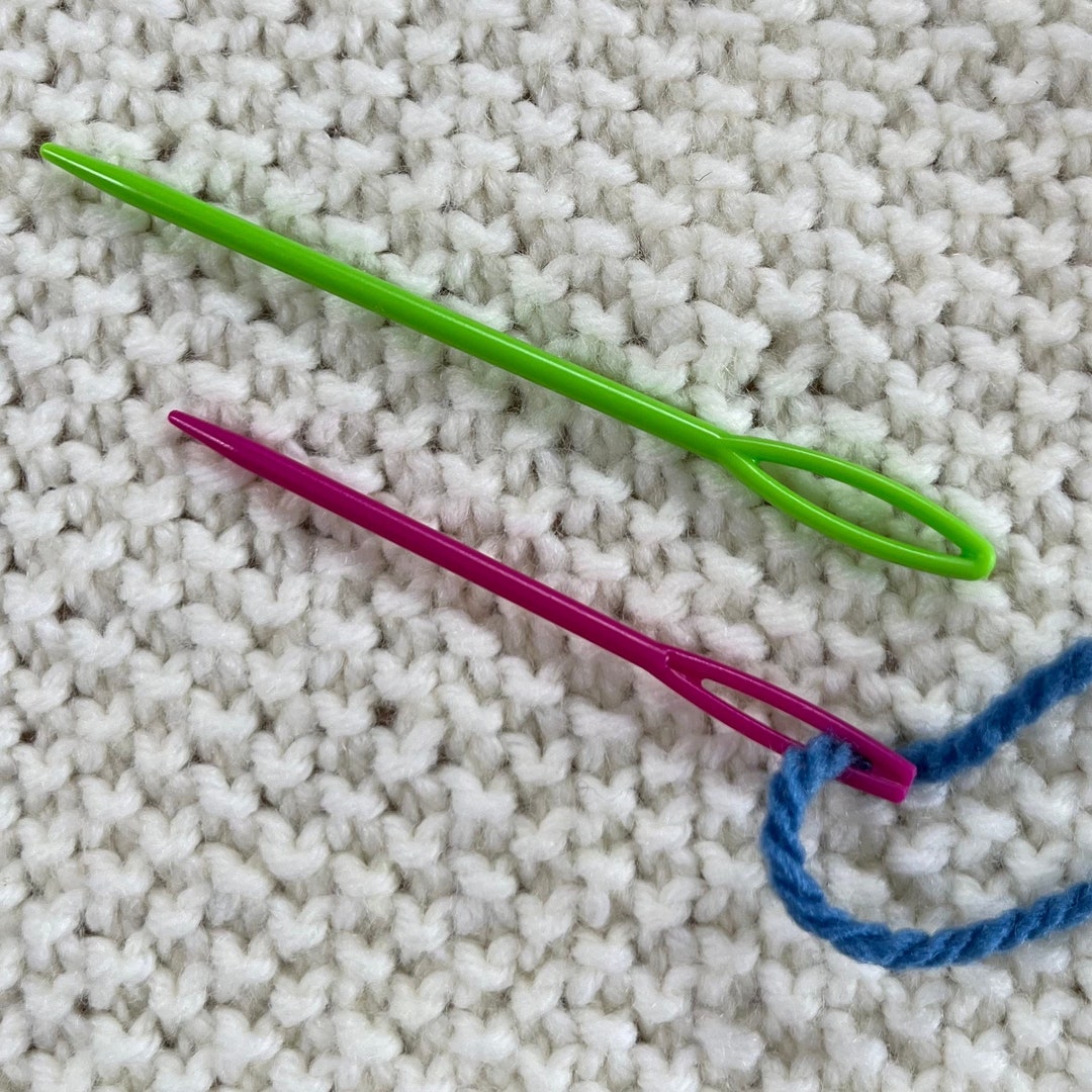 Plastic Sewing Needles, 100Pcs Multicolor Big Eye Sewing Needles, 7cm/2