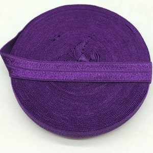 Élastique repliable de 16 mm pour la couture, la couture, la couture, le moulage, la reliure, le matelassage, le ruban, les tenues de coupe et l'artisanat Violet