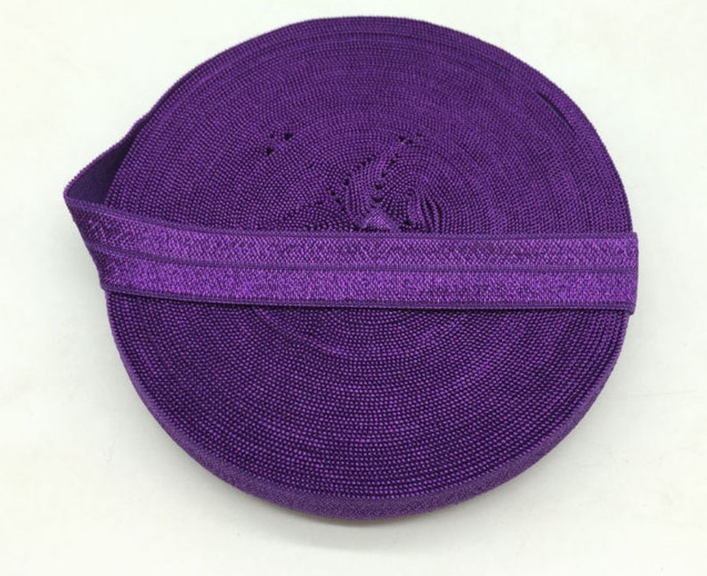 Élastique repliable de 16 mm pour la couture, la couture, la couture, le moulage, la reliure, le matelassage, le ruban, les tenues de coupe et l'artisanat Violet