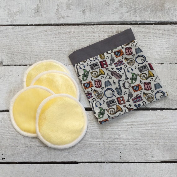 Liberty fabric handmade travel or gift bag with reusable make-up remover wash pads.  Face Pads, Eco Friendly Gift, Washable Facial Rounds