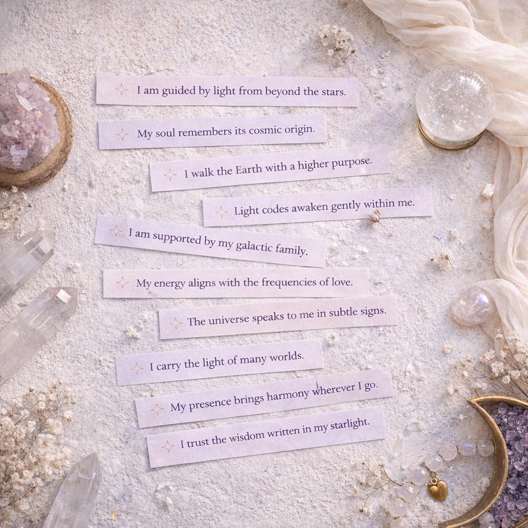 Starseed Affirmation Slips Printable – One Starseed Thought, Cosmic ...