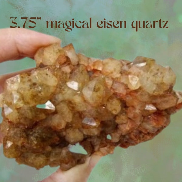 3.75" Raw Eisen Quartz Crystal Cluster Specimen Rare Cluster, Unusual Quartz Specimen, High Frequency Crystal, Crystal Gifts 97mm 264g