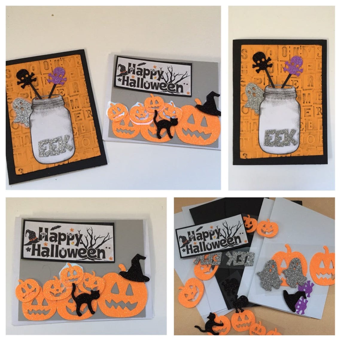 DIY Halloween cards making Kit Kids Children Halloween card | Etsy